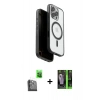 MARSİLYAN™- iPhone 16 Pro Kılıf Pusula Form Serisi - Şeffaf 360 Full Body Arka Koruyucu + Raze Metal Kamera Lens - SH
