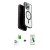 MARSİLYAN™- iPhone 16 Pro Kılıf Pusula Form Serisi - Şeffaf Pasifik Cam Ekran Koruyucu + Raze Metal Kamera Lens - BZ