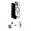 MARSİLYAN™- iPhone 16 Pro Kılıf Pusula Form Serisi - Şeffaf Pasifik Cam Ekran Koruyucu + Raze Metal Kamera Lens - SH