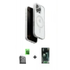 MARSİLYAN™- iPhone 16 Pro Kılıf Pusula Form Serisi - Siyah 360 Mat Full Body Arka Koruyucu + Raze Metal Kamera Lens - SH