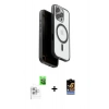 MARSİLYAN™- iPhone 16 Pro Kılıf Pusula Form Serisi - Siyah Buffer Hayalet Cam Ekran Koruyucu + Raze Metal Kamera Lens - BZ