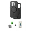 MARSİLYAN™- iPhone 16 Pro Kılıf Pusula Işık Koleksiyonu - Şeffaf Pasifik Cam Ekran Koruyucu + Raze Metal Kamera Lens - SH