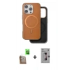 MARSİLYAN™- iPhone 16 Pro Kılıf Pusula Işık Koleksiyonu - Siyah Bilvis 3D Mat Cam Ekran Koruyucu + Raze Metal Kamera Lens - CLTM