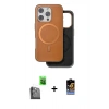 MARSİLYAN™- iPhone 16 Pro Kılıf Pusula Işık Koleksiyonu - Siyah Buffer Hayalet Cam Ekran Koruyucu + Raze Metal Kamera Lens - SH