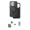 MARSİLYAN™- iPhone 16 Pro Kılıf Pusula Işık Koleksiyonu - Siyah Joko Magic 5D Cam + Raze Metal Kamera Lens - SH