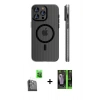 MARSİLYAN™- iPhone 16 Pro Kılıf Pusula Minimal Koleksiyonu - Şeffaf 360 Full Body Arka Koruyucu + Raze Metal Kamera Lens - SH