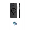 MARSİLYAN™- iPhone 16 Pro Kılıf Pusula Minimal Koleksiyonu - Siyah 3D Antistatik Seramik Nano Ekran Koruyucu