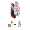 MARSİLYAN™- iPhone 16 Pro Kılıf Siluet Doku - Şeffaf Pasifik Cam Ekran Koruyucu + Raze Metal Kamera Lens - CLTM