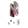 MARSİLYAN™- iPhone 16 Pro Kılıf Siluet Doku - Şeffaf Pasifik Cam Ekran Koruyucu + Raze Metal Kamera Lens - BZ