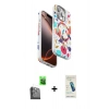 MARSİLYAN™- iPhone 16 Pro Kılıf Siluet Doku - Şeffaf Pasifik Cam Ekran Koruyucu + Raze Metal Kamera Lens - SH