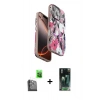 MARSİLYAN™- iPhone 16 Pro Kılıf Siluet Doku - Siyah 360 Mat Full Body Arka Koruyucu + Raze Metal Kamera Lens - SH
