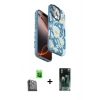 MARSİLYAN™- iPhone 16 Pro Kılıf Siluet Doku - Siyah 360 Mat Full Body Arka Koruyucu + Raze Metal Kamera Lens - SH