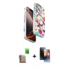 MARSİLYAN™- iPhone 16 Pro Kılıf Siluet Doku - Siyah 3D Antistatik Mat Seramik Nano Ekran Koruyucu + Raze Metal Kamera Lens - CLTM