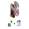 MARSİLYAN™- iPhone 16 Pro Kılıf Siluet Doku - Siyah Bilvis 5in1 3D Magic Cam Ekran Koruyucu + Raze Metal Kamera Lens - SH