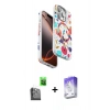 MARSİLYAN™- iPhone 16 Pro Kılıf Siluet Doku - Siyah Bilvis 5in1 3D Magic Cam Ekran Koruyucu + Raze Metal Kamera Lens - SH