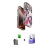 MARSİLYAN™- iPhone 16 Pro Kılıf Siluet Doku - Siyah Bilvis 5in1 5D Magic Hayalet Cam Ekran Koruyucu + Raze Metal Kamera Lens - SH