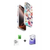 MARSİLYAN™- iPhone 16 Pro Kılıf Siluet Doku - Siyah Bilvis 5in1 5D Magic Hayalet Cam Ekran Koruyucu + Raze Metal Kamera Lens - BZ