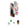 MARSİLYAN™- iPhone 16 Pro Kılıf Siluet Doku - Siyah Buffer Cam Ekran Koruyucu + Raze Metal Kamera Lens - BZ