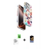 MARSİLYAN™- iPhone 16 Pro Kılıf Siluet Doku - Siyah Buffer Hayalet Cam Ekran Koruyucu + Raze Metal Kamera Lens - BZ
