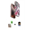 MARSİLYAN™- iPhone 16 Pro Kılıf Siluet Doku - Siyah Buffer Hayalet Cam Ekran Koruyucu + Raze Metal Kamera Lens - CLTM