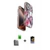 MARSİLYAN™- iPhone 16 Pro Kılıf Siluet Doku - Siyah Buffer Hayalet Cam Ekran Koruyucu + Raze Metal Kamera Lens - SH
