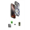 MARSİLYAN™- iPhone 16 Pro Kılıf Siluet Doku - Siyah Joko Magic 5D Hayalet Cam + Raze Metal Kamera Lens - SH
