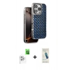 MARSİLYAN™- iPhone 16 Pro Kılıf Siluet Form Serisi - Şeffaf Pasifik Cam Ekran Koruyucu + Raze Metal Kamera Lens - BZ