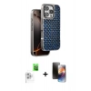 MARSİLYAN™- iPhone 16 Pro Kılıf Siluet Form Serisi - Siyah 3D Antistatik Mat Seramik Nano Ekran Koruyucu + Raze Metal Kamera Lens - BZ