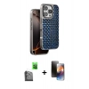 MARSİLYAN™- iPhone 16 Pro Kılıf Siluet Form Serisi - Siyah 3D Antistatik Mat Seramik Nano Ekran Koruyucu + Raze Metal Kamera Lens - SH