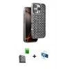 MARSİLYAN™- iPhone 16 Pro Kılıf Siluet Form Serisi - Siyah 3D Antistatik Seramik Nano Ekran Koruyucu + Raze Metal Kamera Lens - SH