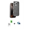 MARSİLYAN™- iPhone 16 Pro Kılıf Siluet Form Serisi - Siyah 3D Antistatik Seramik Nano Ekran Koruyucu + Raze Metal Kamera Lens - BZ