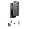 MARSİLYAN™- iPhone 16 Pro Kılıf Siluet Form Serisi - Siyah Bilvis 0.18mm Plus Cam Ekran Koruyucu + Raze Metal Kamera Lens - SH