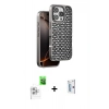 MARSİLYAN™- iPhone 16 Pro Kılıf Siluet Form Serisi - Siyah Bilvis 0.18mm Plus Cam Ekran Koruyucu + Raze Metal Kamera Lens - BZ