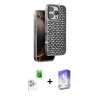 MARSİLYAN™- iPhone 16 Pro Kılıf Siluet Form Serisi - Siyah Bilvis 5in1 3D Magic Cam Ekran Koruyucu + Raze Metal Kamera Lens - BZ