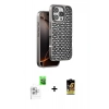 MARSİLYAN™- iPhone 16 Pro Kılıf Siluet Form Serisi - Siyah Buffer Cam Ekran Koruyucu + Raze Metal Kamera Lens - BZ