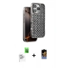 MARSİLYAN™- iPhone 16 Pro Kılıf Siluet Form Serisi - Siyah Buffer Hayalet Cam Ekran Koruyucu + Raze Metal Kamera Lens - BZ