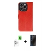 MARSİLYAN™- iPhone 16 Pro Kılıf Siluet Işık Serisi - Siyah 3D Antistatik Hayalet Cam Ekran Koruyucu + Raze Metal Kamera Lens - BZ