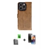 MARSİLYAN™- iPhone 16 Pro Kılıf Siluet Işık Serisi - Siyah 3D Antistatik Mat Seramik Nano Ekran Koruyucu + Siyah Raze Metal Kamera Lens
