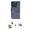 MARSİLYAN™- iPhone 16 Pro Kılıf Siluet Işık Serisi - Siyah 3D Antistatik Seramik Nano Ekran Koruyucu + Raze Metal Kamera Lens - CLTM