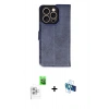 MARSİLYAN™- iPhone 16 Pro Kılıf Siluet Işık Serisi - Siyah 3D Antistatik Seramik Nano Ekran Koruyucu + Raze Metal Kamera Lens - BZ