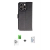 MARSİLYAN™- iPhone 16 Pro Kılıf Siluet Işık Serisi - Siyah Bilvis 0.18mm Plus Cam Ekran Koruyucu + Raze Metal Kamera Lens - BZ