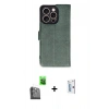 MARSİLYAN™- iPhone 16 Pro Kılıf Siluet Işık Serisi - Siyah Bilvis 0.18mm Plus Cam Ekran Koruyucu + Raze Metal Kamera Lens - SH