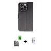 MARSİLYAN™- iPhone 16 Pro Kılıf Siluet Işık Serisi - Siyah Bilvis 0.18mm Plus Cam Ekran Koruyucu + Raze Metal Kamera Lens - SH