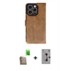 MARSİLYAN™- iPhone 16 Pro Kılıf Siluet Işık Serisi - Siyah Bilvis 3D Mat Cam Ekran Koruyucu + Raze Metal Kamera Lens - CLTM