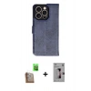 MARSİLYAN™- iPhone 16 Pro Kılıf Siluet Işık Serisi - Siyah Bilvis 3D Mat Cam Ekran Koruyucu + Raze Metal Kamera Lens - CLTM