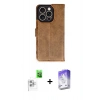 MARSİLYAN™- iPhone 16 Pro Kılıf Siluet Işık Serisi - Siyah Bilvis 5in1 3D Magic Cam Ekran Koruyucu + Raze Metal Kamera Lens - BZ