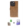 MARSİLYAN™- iPhone 16 Pro Kılıf Siluet Işık Serisi - Siyah Bilvis 5in1 5D Magic Hayalet Cam Ekran Koruyucu + Raze Metal Kamera Lens - CLTM