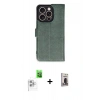 MARSİLYAN™- iPhone 16 Pro Kılıf Siluet Işık Serisi - Siyah Bilvis Hayalet Cam Ekran Koruyucu + Raze Metal Kamera Lens - BZ