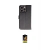 MARSİLYAN™- iPhone 16 Pro Kılıf Siluet Işık Serisi - Siyah Buffer Cam Ekran Koruyucu
