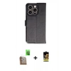 MARSİLYAN™- iPhone 16 Pro Kılıf Siluet Işık Serisi - Siyah Buffer Cam Ekran Koruyucu + Raze Metal Kamera Lens - CLTM